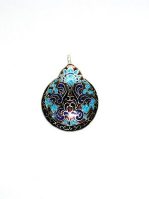 Enameled Pendant in Sterling Silver