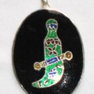 Dagger - Enameled Pendant in Sterling Silver