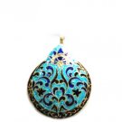Enameled Pendant in Sterling Silver