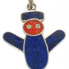 Enameled Pendant in Sterling Silver