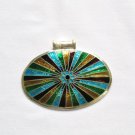 Enameled Pendant in Sterling Silver