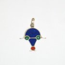 Enameled Pendant in Sterling Silver