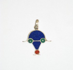 Enameled Pendant in Sterling Silver