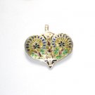 Enameled Pendant in Sterling Silver