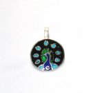 Enameled Pendant in Sterling Silver