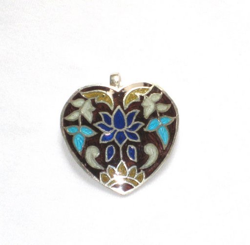 Enameled Pendant in Sterling Silver