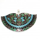 Enameled Pendant in Sterling Silver