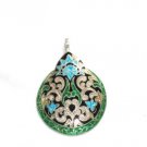 Enameled Pendant in Sterling Silver