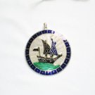 Enameled Pendant in Sterling Silver