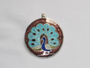 Enameled Pendant in Sterling Silver