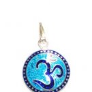 Enameled Pendant in Sterling Silver