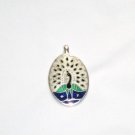 Enameled Pendant in Sterling Silver