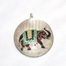 Enameled Pendant in Sterling Silver