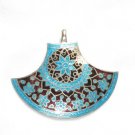 Enameled Pendant in Sterling Silver