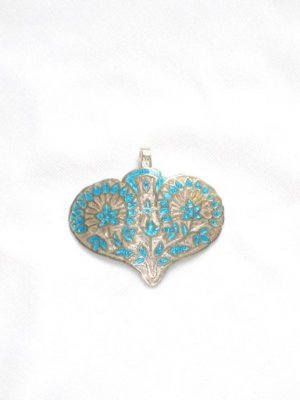 Enameled Pendant in Sterling Silver