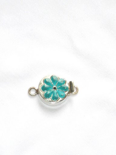 Enameled Pendant in Sterling Silver