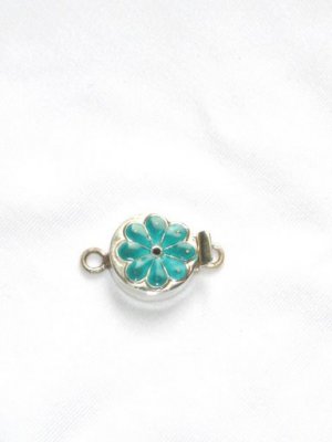 Enameled Pendant in Sterling Silver
