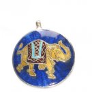 Enameled Pendant in Sterling Silver