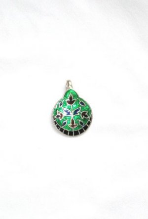 Enameled Pendant in Sterling Silver