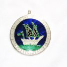 Enameled Pendant in Sterling Silver