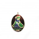 Enameled Pendant in Sterling Silver