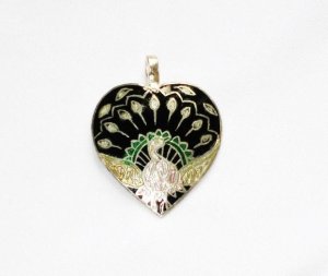 Enameled Pendant in Sterling Silver