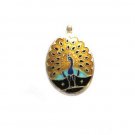 Enameled Pendant in Sterling Silver