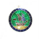 Enameled Pendant in Sterling Silver