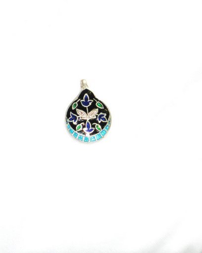 Enameled Pendant in Sterling Silver