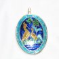 Enameled Pendant in Sterling Silver
