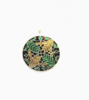 MN092       Enameled Pendant in Sterling Silver