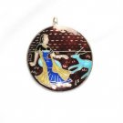 MN094      Enameled Pendant in Sterling Silver