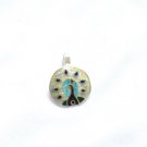 Enameled Pendant in Sterling Silver