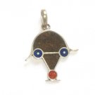 Enameled Pendant in Sterling Silver
