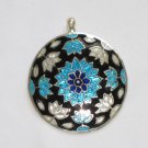 Enameled Pendant in Sterling Silver
