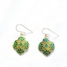 Enameled Earrings in Sterling Silver