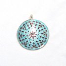 Enameled Pendant in Sterling Silver