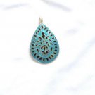 Enameled Pendant in Sterling Silver
