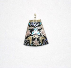 Enameled Pendant in Sterling Silver