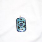 Enameled Pendant in Sterling Silver