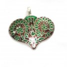 Enameled Pendant in Sterling Silver