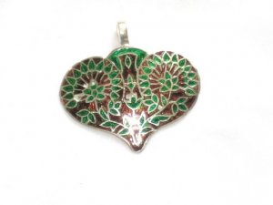 Enameled Pendant in Sterling Silver