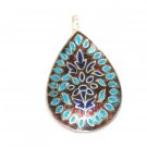 Enameled Pendant in Sterling Silver