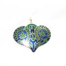 Enameled Pendant in Sterling Silver