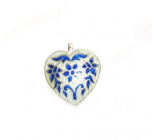 Enameled Pendant in Sterling Silver