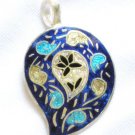 Enameled Pendant in Sterling Silver