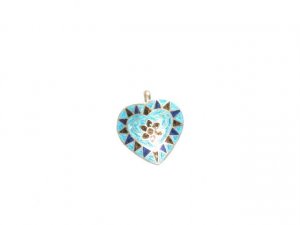 Enameled Pendant in Sterling Silver