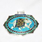 Enameled Pendant in Sterling Silver