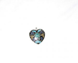 Enameled Pendant in Sterling Silver