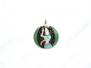 Enameled Pendant in Sterling Silver